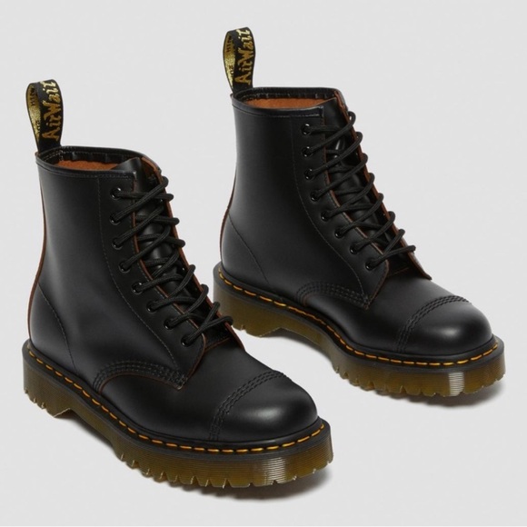 Dr. Marten 1460 Bex Made in England Toe Cap Lace Up Boots - Picture 3 of 8